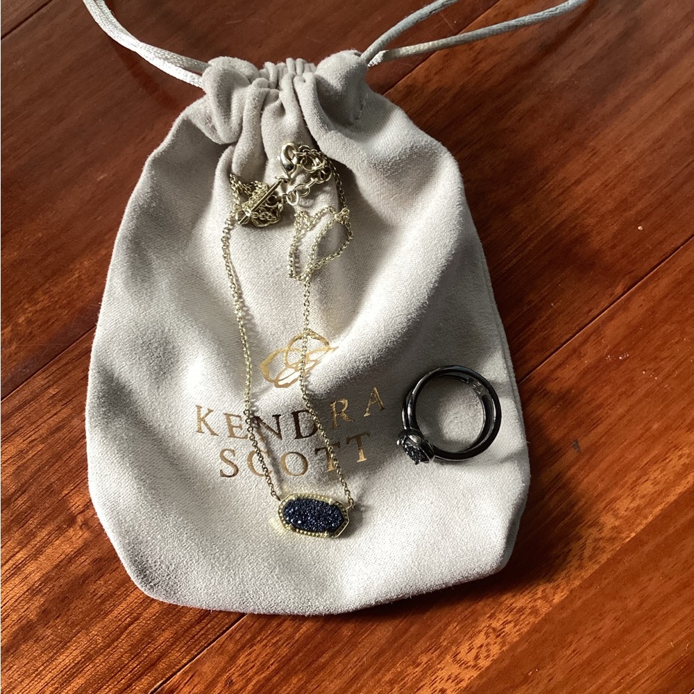 Kendra scott necklace set with ring  never worn